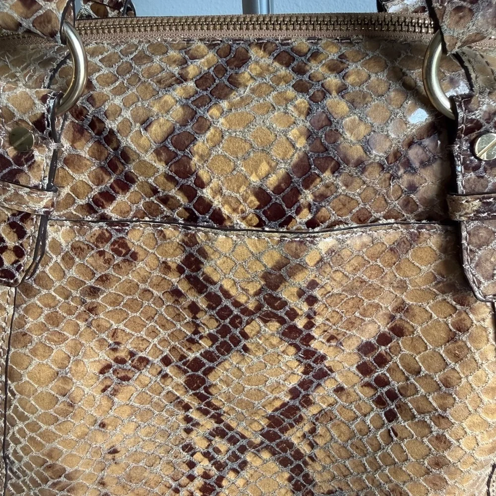 Michael Kors Snakeskin embossed leather‎ tote/shoulder bag
